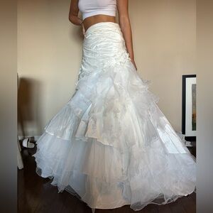 Paris Farage couture wedding skirt. Taffeta and tulle